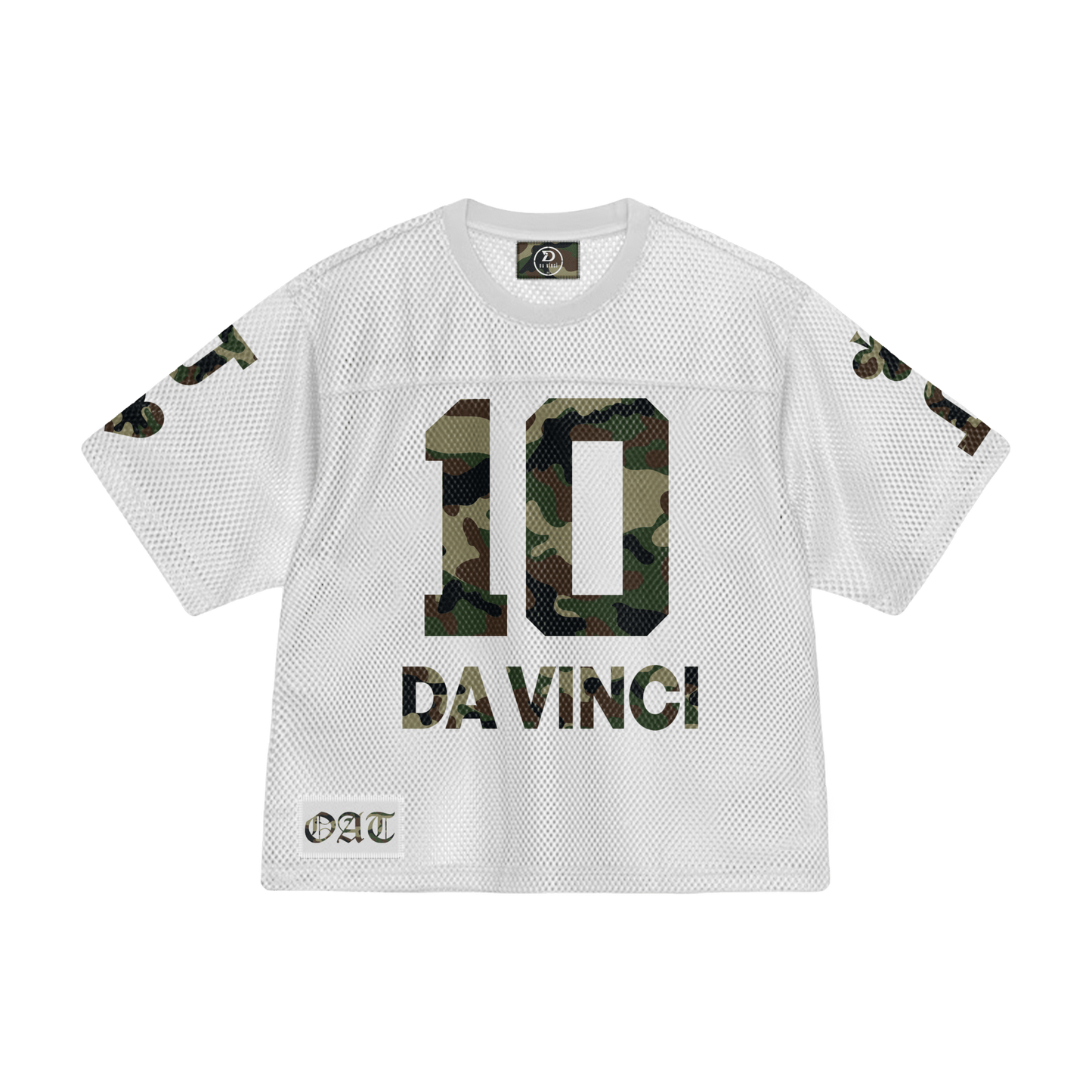 Davinci inspired ‘white/camo’ mesh jersey - Davinci.oat