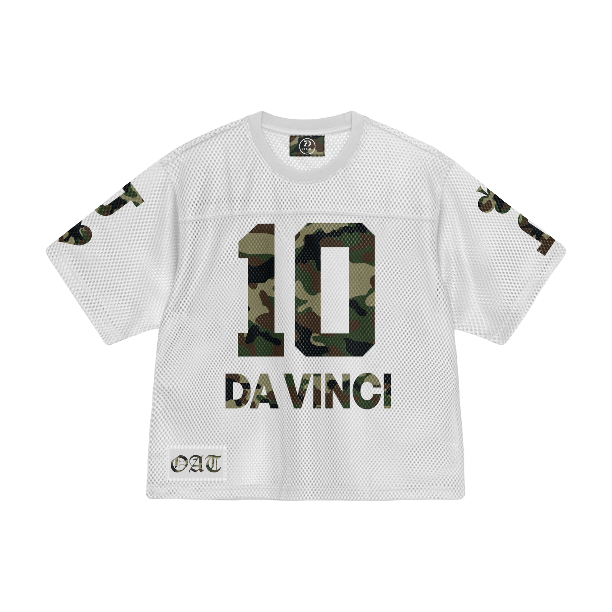 Davinci inspired ‘white/camo’ mesh jersey - Davinci.oat