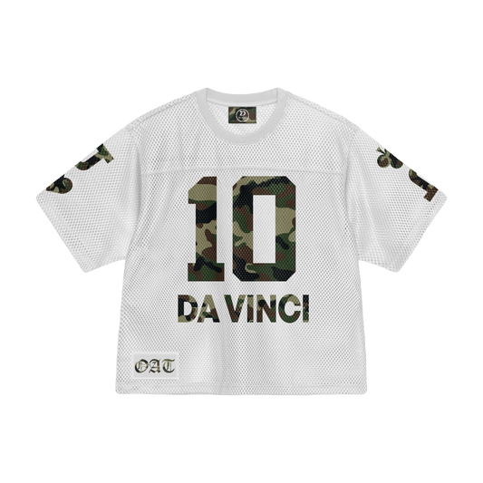 Davinci inspired ‘white/camo’ mesh jersey - Davinci.oat